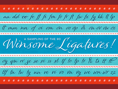 Winsome calligraphy font lettering script type typography