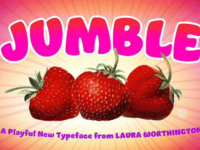 Jumble font type typography