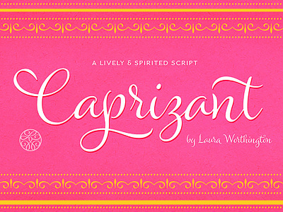 Caprizant calligraphy font lettering script type typography