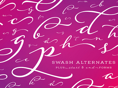 Adorn Garland Smooth calligraphy font lettering script type typography