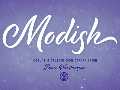Modish brush calligraphy font lettering script type typography