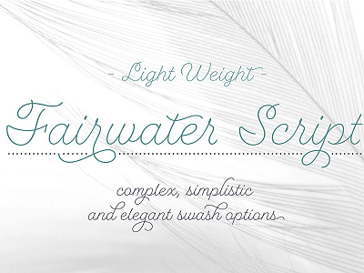 Fairwater cursive font handwriting lettering ornaments sans script serif typeface typography