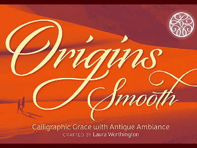 Origins Smooth brush calligraphy cursive font handwriting lettering script typeface typography
