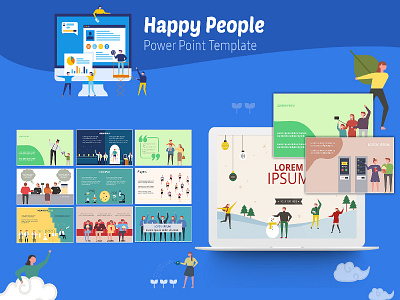 Happy People PowerPoint Infographic action baths beauty bonfire characters cosmetics design election fat people festival handshake health hospital illustration isolated minimal morning graphics politics running vector