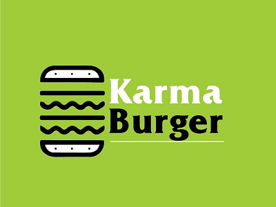 Karma Burger 02 app branding icon illustration logo minimal ui vector