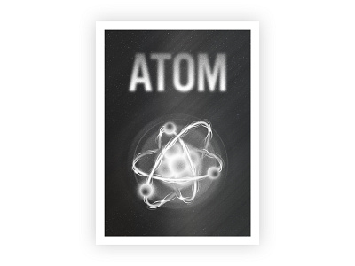 Atom cosmos dark design grain illustration illustrator retro space texture typography vector