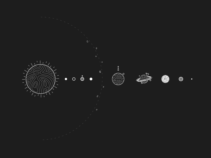 Solar System 2 2d adobe after effect aftereffects animation cosmos design flat gif graphic design icon illustration illustrator motion planet retro solar system space texture vector