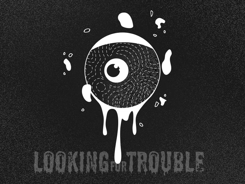 Looking for trouble! 2d adobe after effect animation design eye gif illustration illustrator motion retro spooky texture