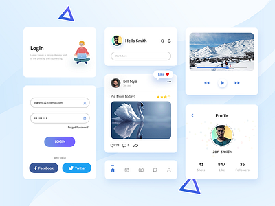 Social app screen