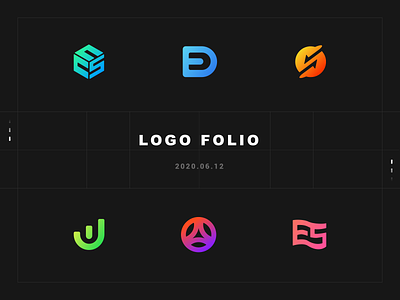 logo folio block concept design flag illustration logo statistics trade