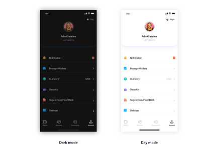 Account Interface Design app design ui wallet