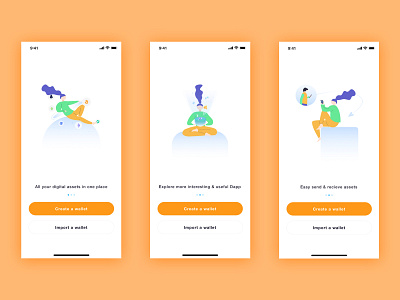 Start a wallet trip app design digital ui wallet