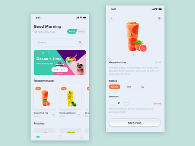 Drink app app delivery app design drink ui