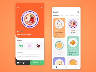 FOOD APP app design food food app ui