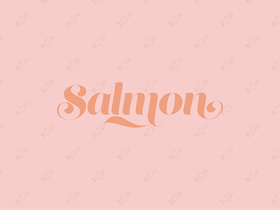 Salmon salmon typogaphy