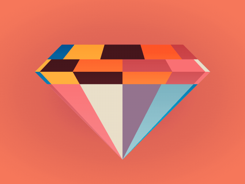Diamond 2d after effects aftereffects animation branding color design diamond fake3d flat motion design motion graphic