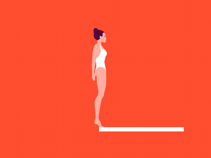 swimmer dive board by Kaan Kala on Dribbble