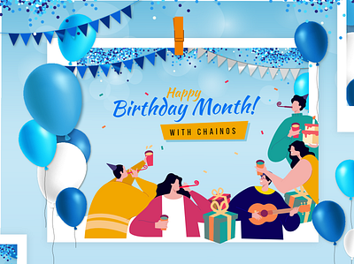 Happy Birthday Month! design illustration ui design