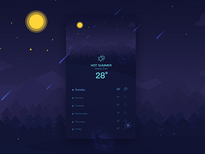Weather interface illustration ui 图标 应用 插图 设计