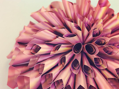 Steel flower cgi concept design illustration model render