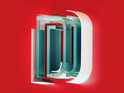 Type D 36daysoftipe d 36daysoftype 3d art cgi design illustration render