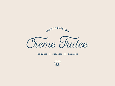 Creme Trulee branding design icon jam logo typogaphy vector