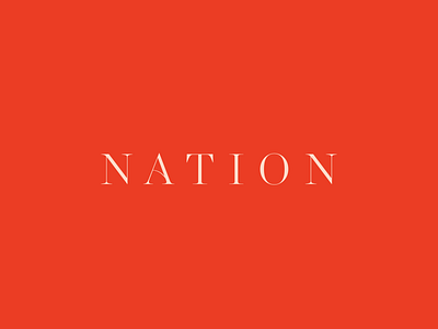 Nation brand fashion identity designer logo