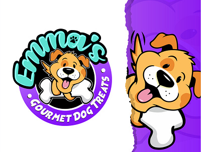 Emma's Logo for pet Food company brand identity branding design illustration logo