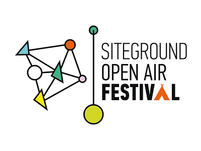 SiteGround Open Air Festival branding design illustration logo stickers typography