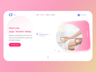 YOGA design figma icon illustration lettering minimal ui ux web website