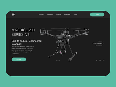 Qcopter design drone drones homepage icon ix quadrocopter shot ui ui ux ux web webdesign website