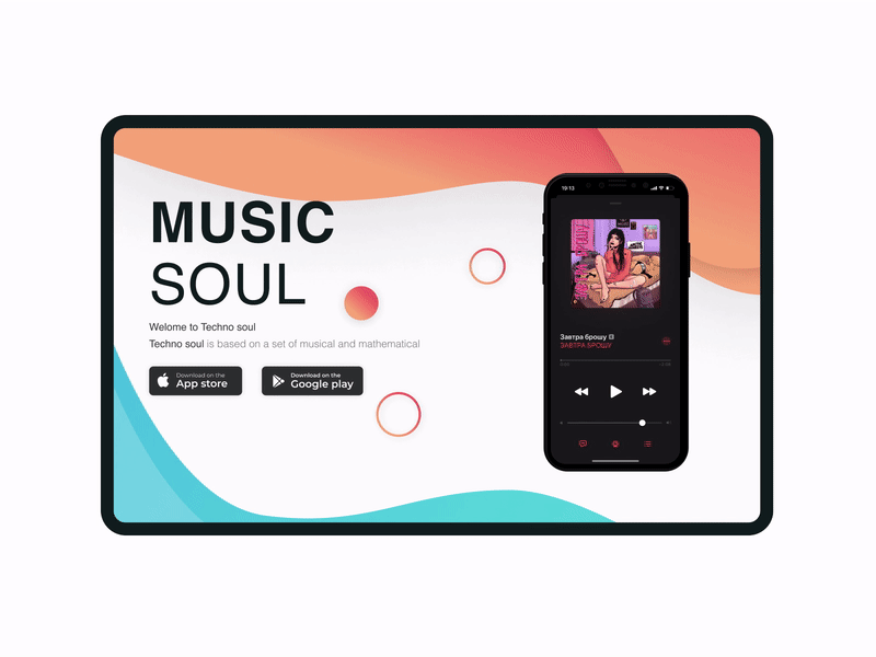 Mobile landing applemusic design music soundcloud ui ux web website