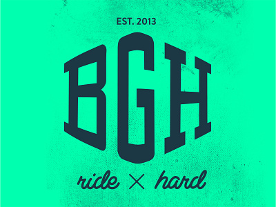 Burley Griffin Hustle cycling design green hard lettering ride type typography