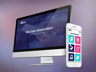 Tax Squirrel app design interface mobile responsive site ui ux web website