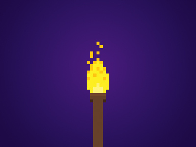 Torch adventure art design fire flame illustration pixel rpg