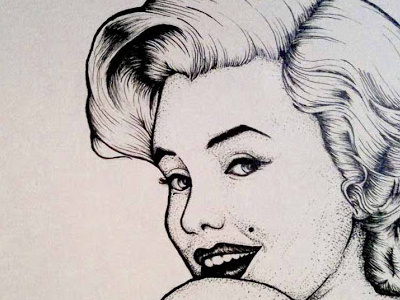 Marilyn Monroe mural illustration marilyn monroe