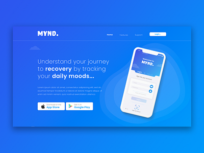 Landing Page Concept: Mental Health App