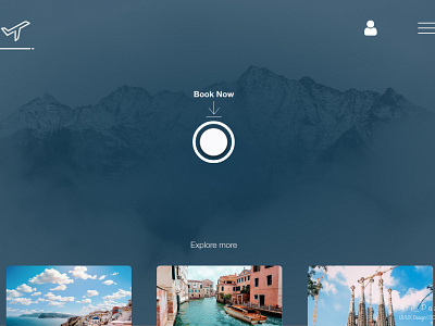 FlyBook airlines booking design flat minimal ui ux web website