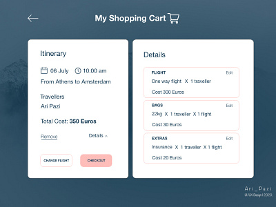 FlyBookCart airlines booking checkout design desktop flat minimal shoppingcart summary ui ux web