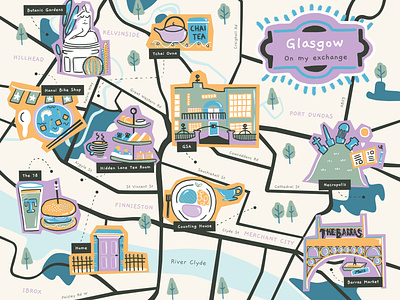 Glasgow Map 📍🏴󠁧󠁢󠁳󠁣󠁴󠁿