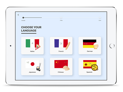 Daily UI 64 - Select User app application countries course daily ui challenge dailyui dailyui64 design flags food illustration interface language learning learning platform select ui