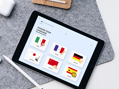 Daily UI 64 - Select User / In Context app application countries course daily ui daily ui challenge design flags food illustration languages learning learning platform selection ui