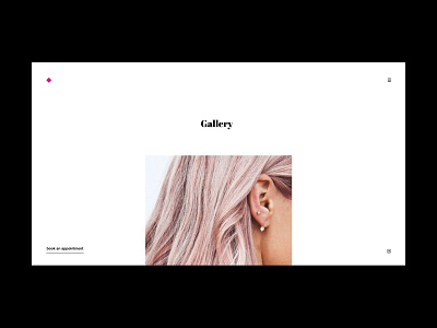 #02 - website concept for a hair salon / gallery page