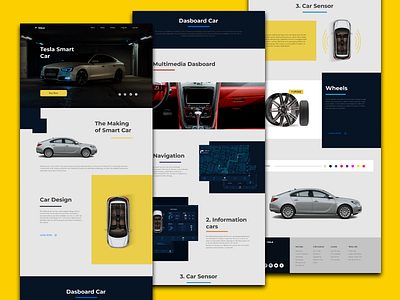 SmartCar Website branding design flat marketing agency ui web webdesign website