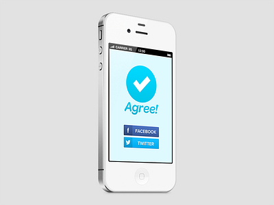 Agree! agree! app iphone login screen