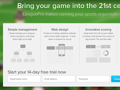 LeaguePro app hosted management sport web