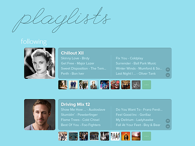 Playlists - Following feed following playlists