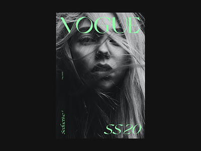 Editorial concept design "Vogue Seductive⁣" branding clean design editorial magazine minimal poster typography ui visual vogue