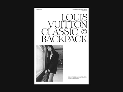 Louis Vuitton Classic Backpack Book Series backpack book branding clean concept design editorial fashion graphic layout louis vuitton minimal series typography ui ui design ux web
