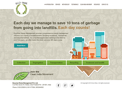 Eco Wise Web Page eco layout web design